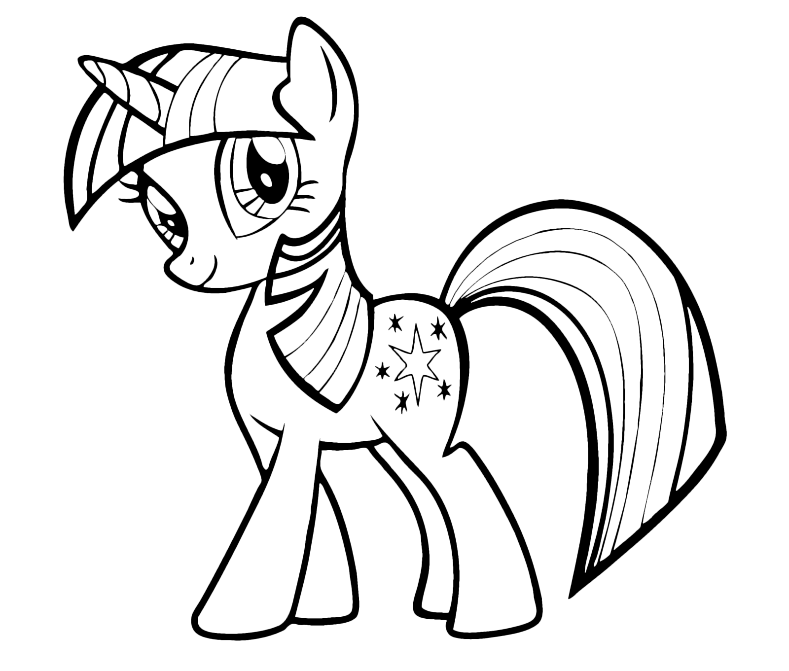 My Little Pony - Twilight Sparkle con la sua chioma blu a strisce rosa