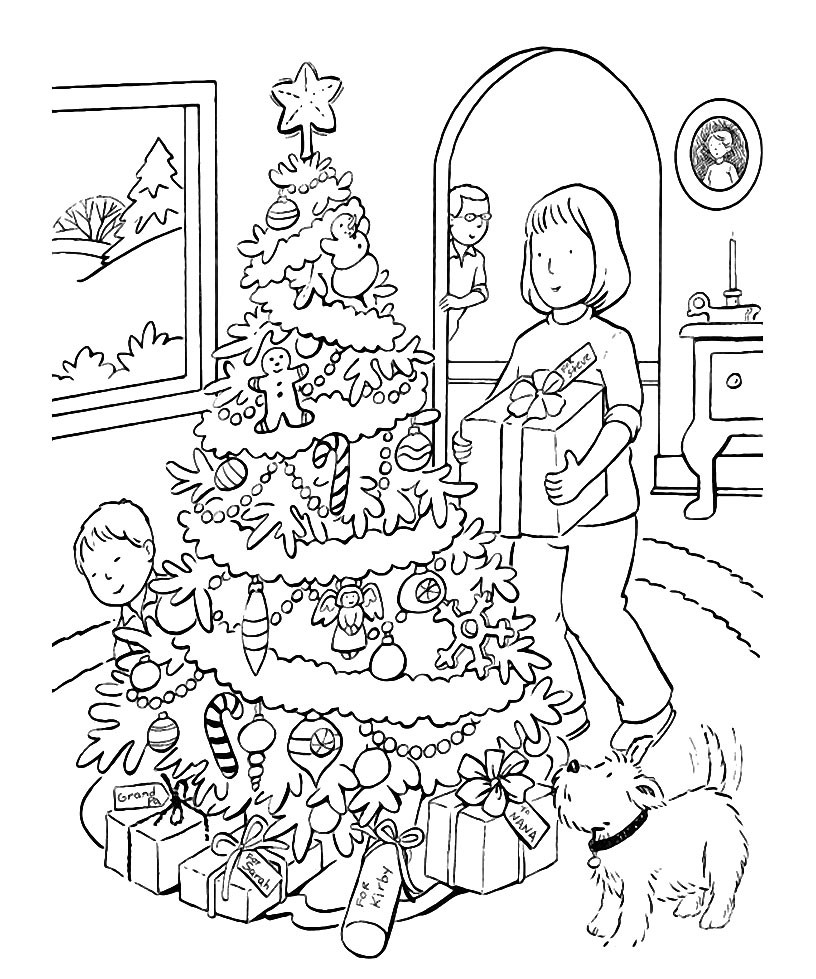 Albero Di Natale Con Foto Di Famiglia.Natale Famiglia Con Albero Di Natale