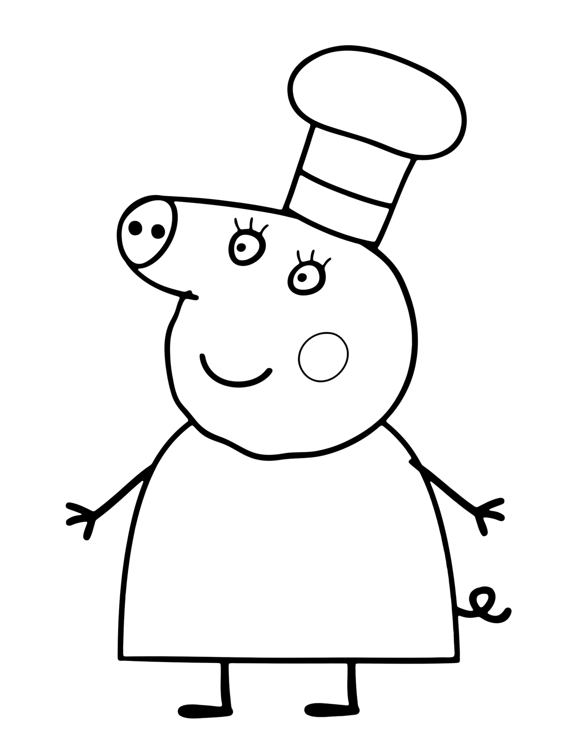 Peppa Pig - Mamma Pig con il cappello da cuoca