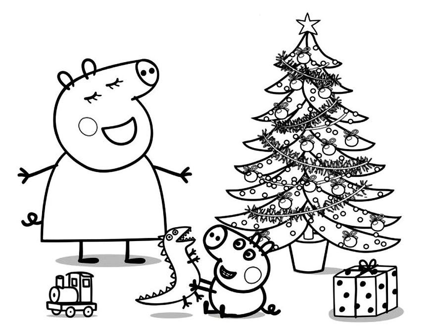 Disegni Di Natale Gratis Da Colorare Per Bambini.Disegni Di Peppa Pig Da Colorare