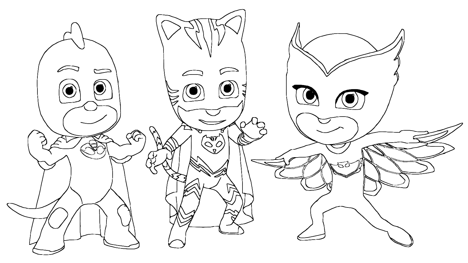 Pj Masks Super Pigiamini Connor Amaya E Greg Travestiti Da Gattoboy Gufetta E Geco