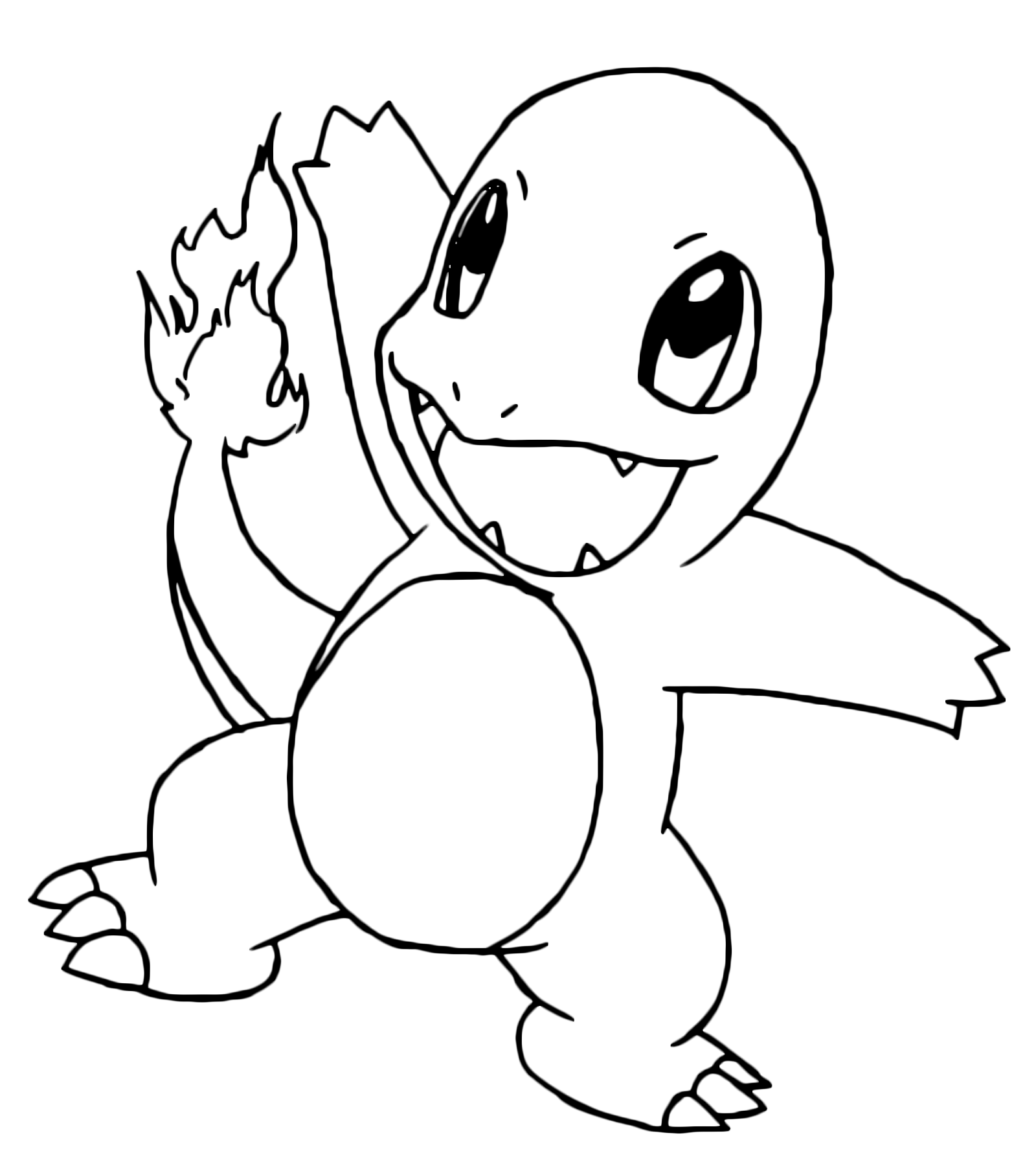 1 da colorare Charmander cucciolo 4 Fuoco