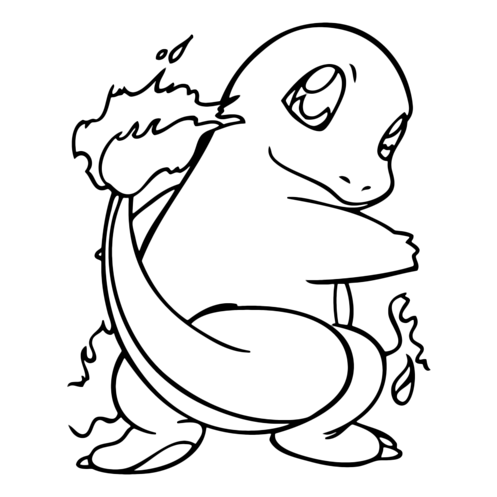 Pokémon - Gen. 1 - Charmander girato di schiena- 4 - Fuoco