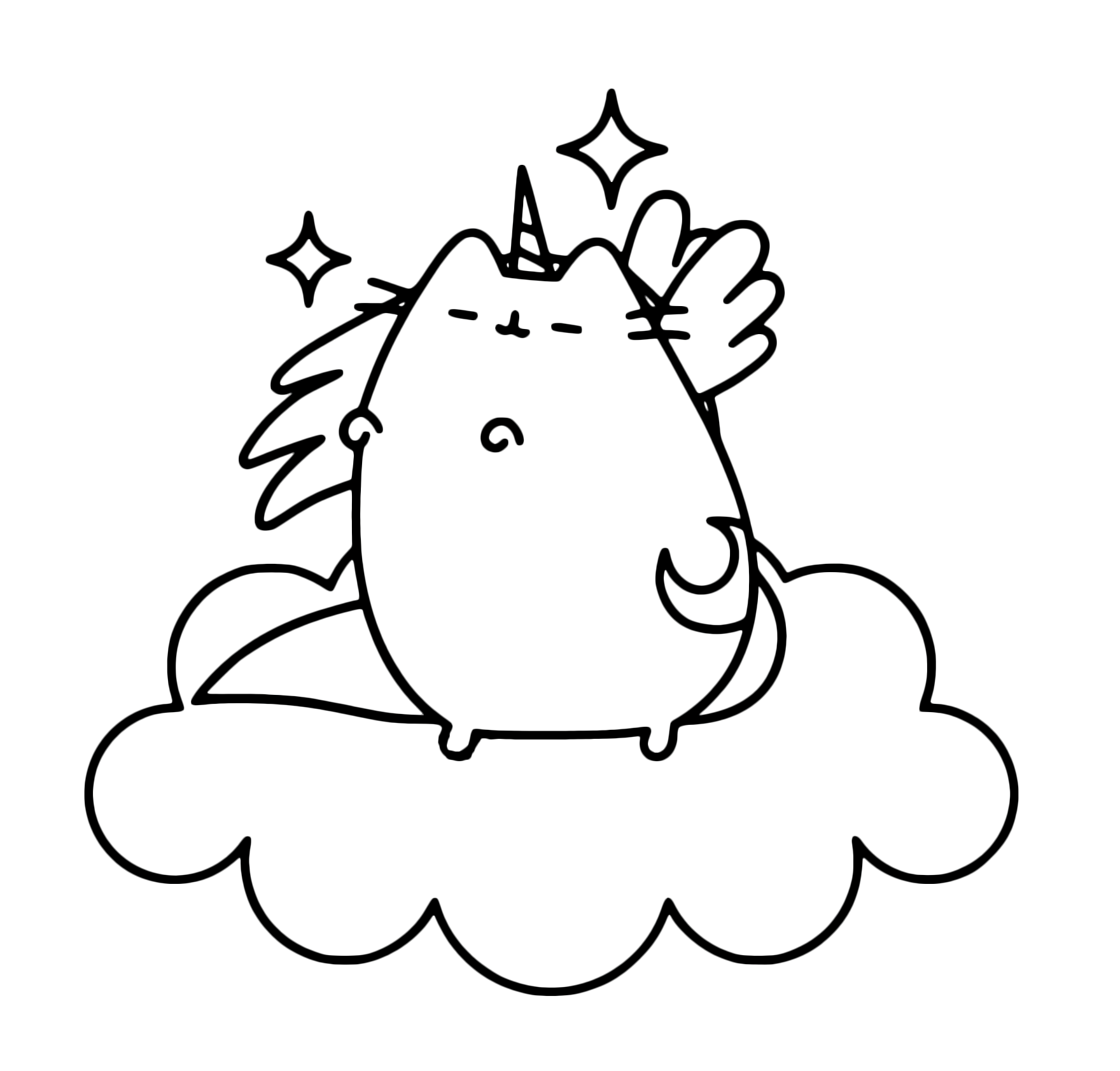 Pusheen Cat - Pusheen Cat unicorno su una nuvola