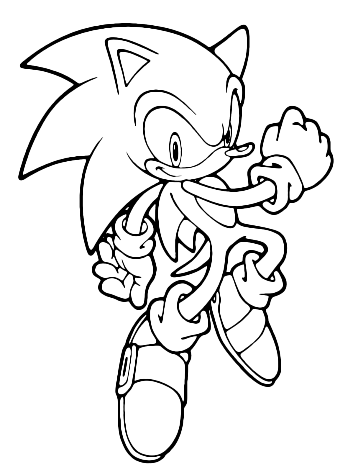 Sonic mentre salta