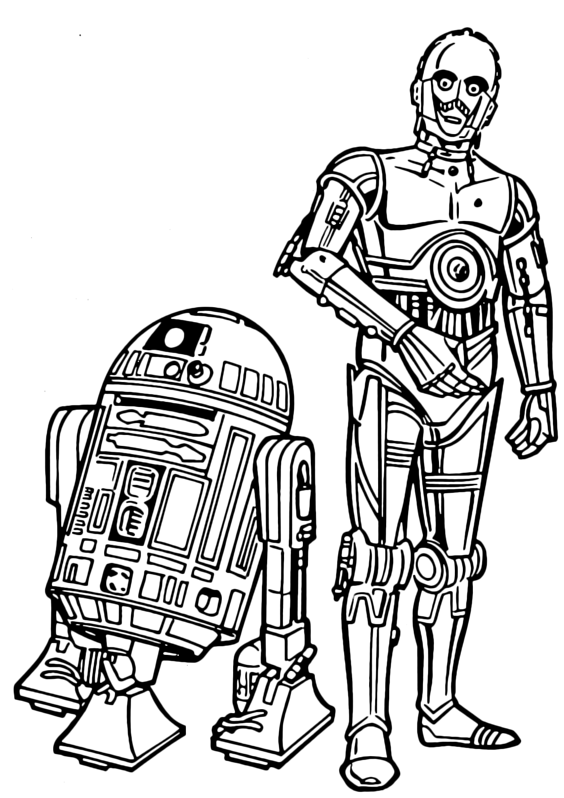 C 3PO e l amico inseparabile C1 P8