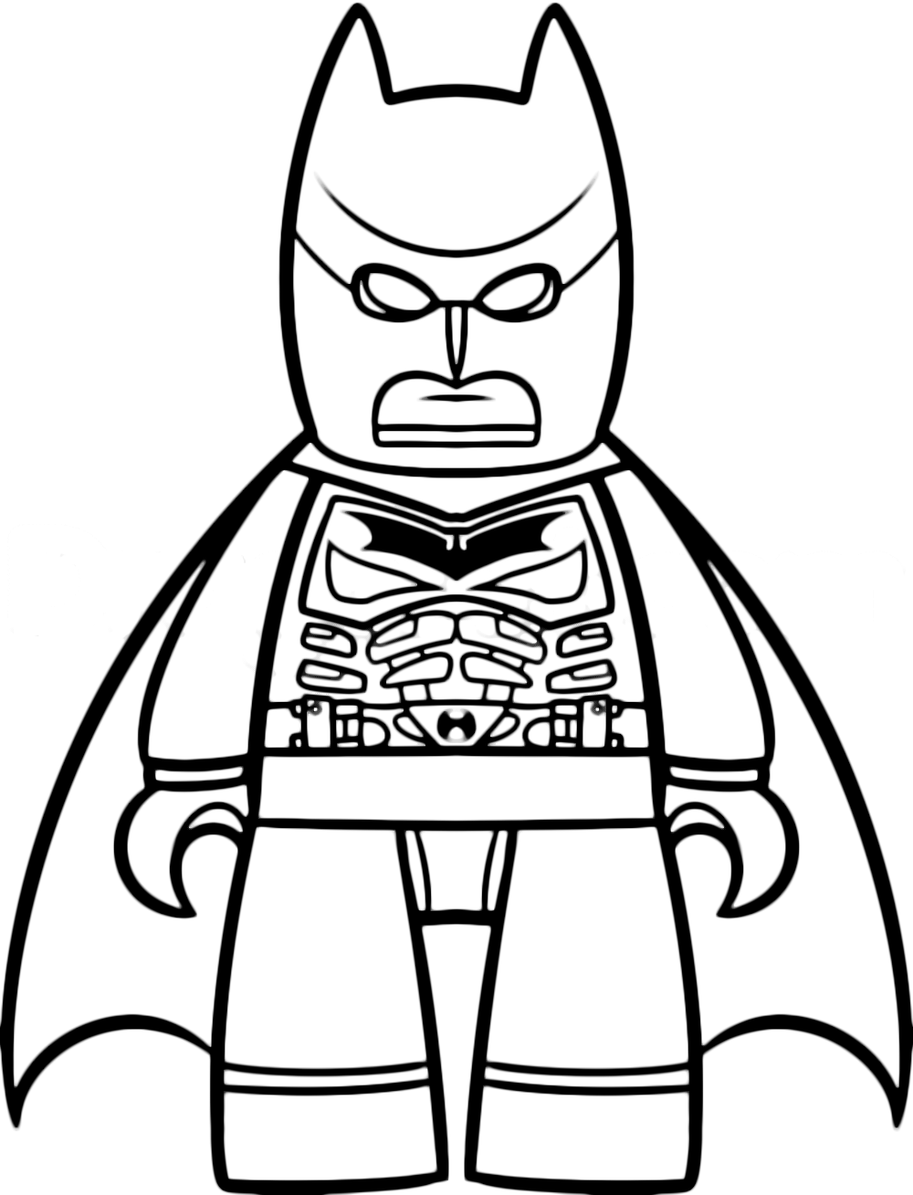 The LEGO Movie da colorare Batman con il suo mantello