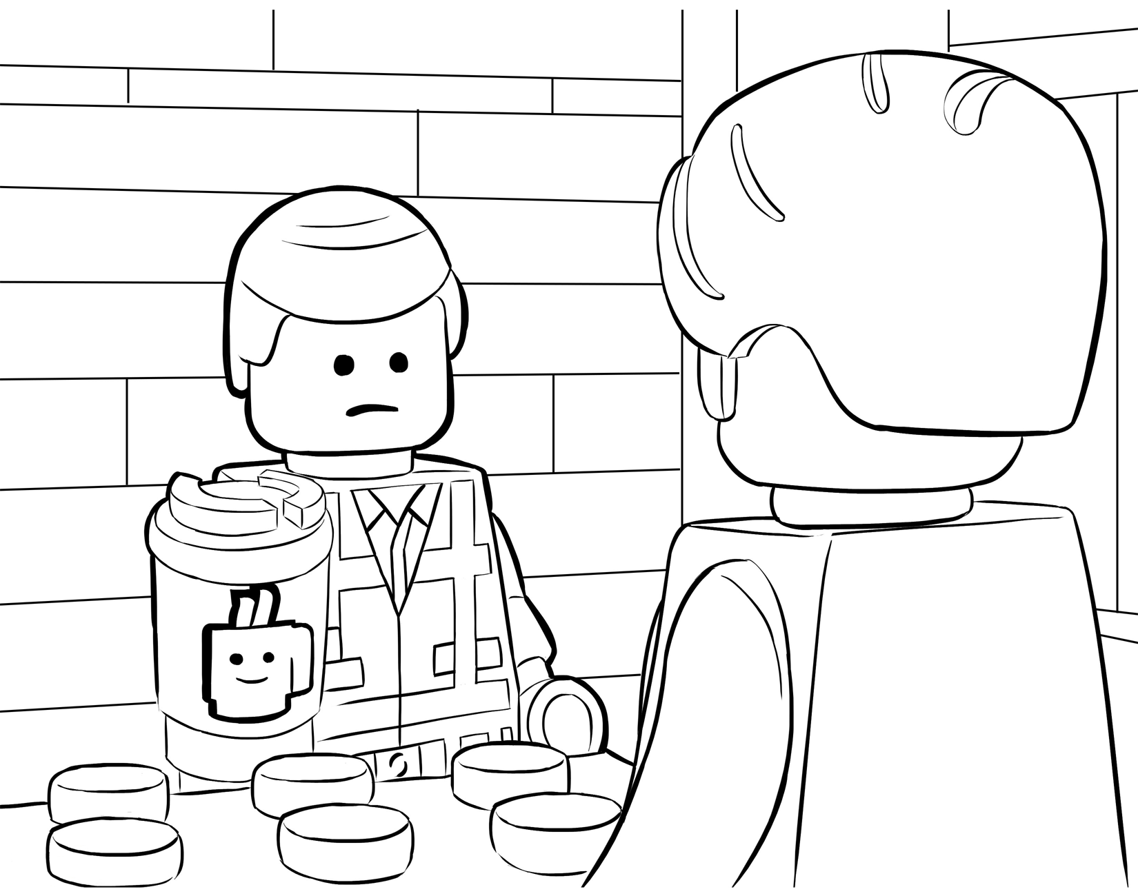 The LEGO Movie - Emmet si guarda allo specchio mentre fa 