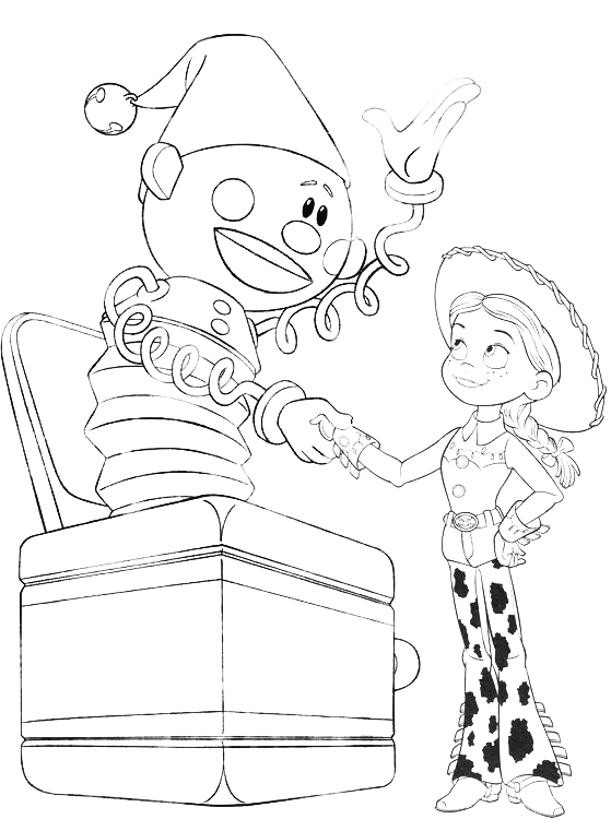 Toy Story - Jessie saluta il pagliaccio