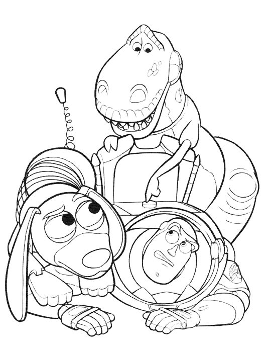 Toy Story - Rex gioca con Slinky e Buzz Lightyear