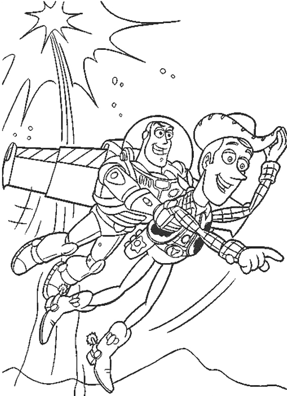 Toy Story - Woody e Buzz Lightyear volano