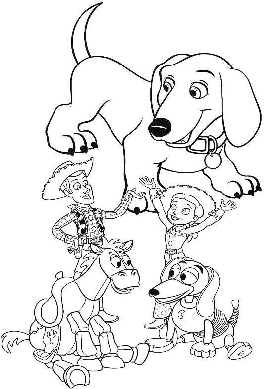 Toy Story - Woody e Jessie con gli amici