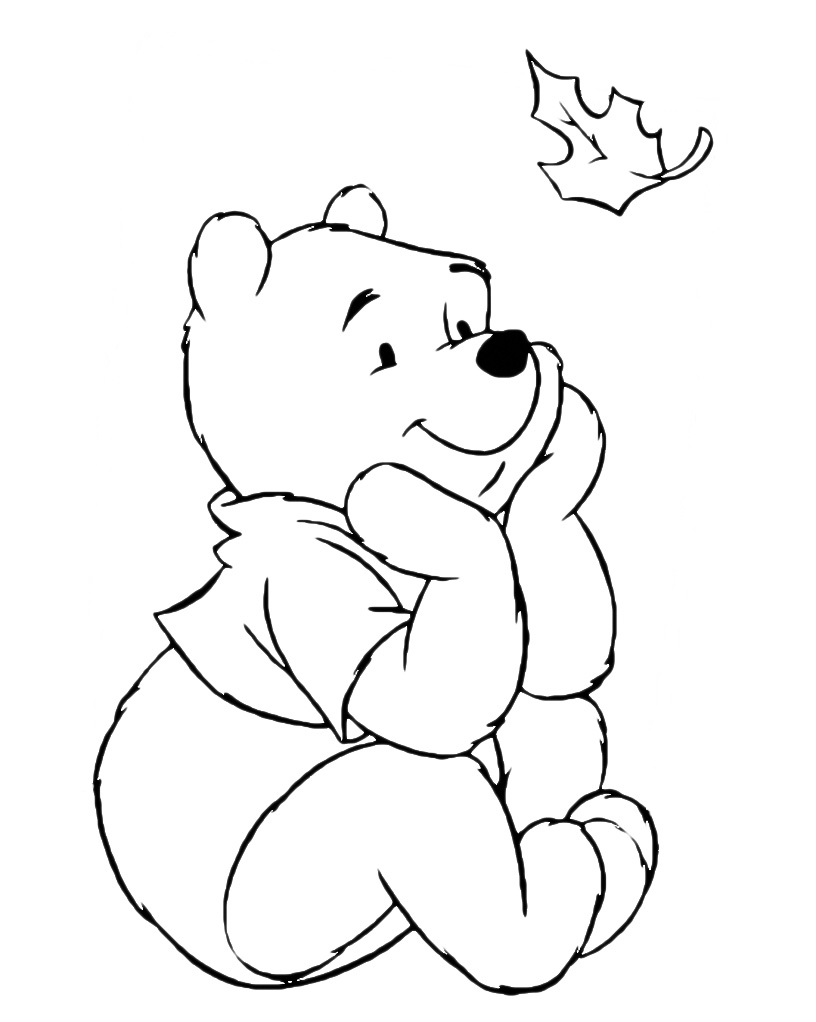 winnie the pooh guarda una foglia cadere 001