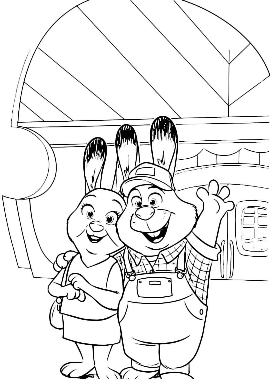 Zootropolis - Bonnie e Stu Hopps i genitori di Judy salutano