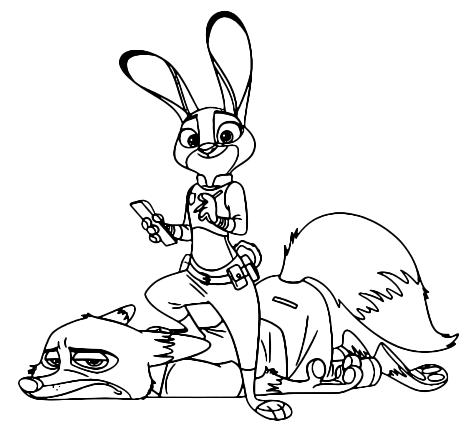 Zootropolis - Judy tiene fermo con un piedi Nick la volpe