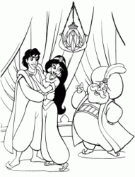 Aladdin e Jasmine ricevono la benedizione dal Sultano di Agrabah