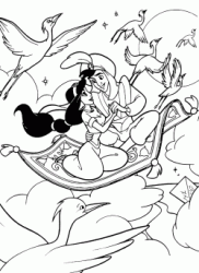 Jasmine e Aladdin volano felici fra gli uccelli