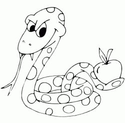Serpente con mela