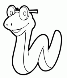 Serpente con occhiali