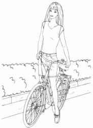 Barbie in bicicletta