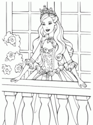 Barbie principessa si affaccia sul balcone