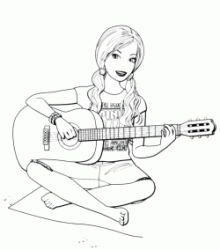 Barbie suona la chitarra