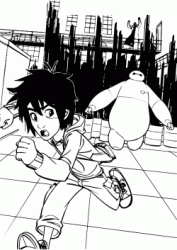 Hiro e Baymax scappano dai microbot comandati da Yokai