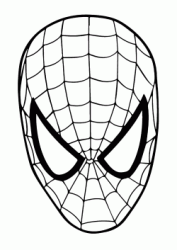 Maschera di Spiderman da colorare