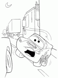 Saetta McQueen in pericolo nell'autostrada