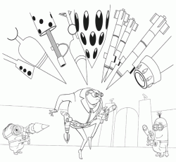 Gru e i Minions minacciati dai missili di Vector