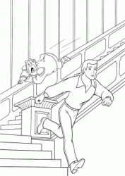 Il Re lancia giù dalle scale per fermare il Principe