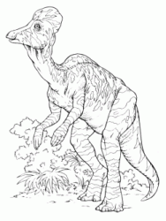 Il Corythosaurus osserva sospettoso