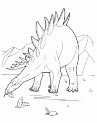 Lo Stegosauro mangia l'erba