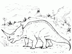 Lo Stiracosauro mangia l'erba
