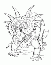 Un Stiracosauro attento che non arrivino nemici