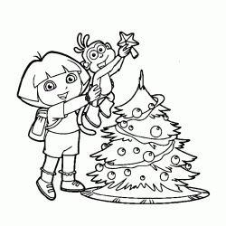 Dora e Boots preparano l'albero di Natale