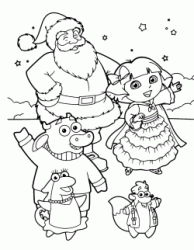 Dora e i suoi amici Benny Isa Tyco con Babbo Natale