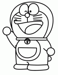 Doraemon saluta felice