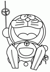 Doraemon sugli sci