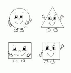 Cerchi triangoli rettangoli e quadrati