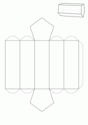 Costruzione di un prisma pentagonale con cartoncino