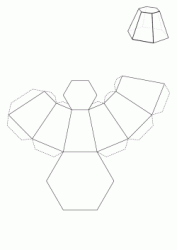 Costruzione di un tronco di piramide a base esagonale con cartoncino