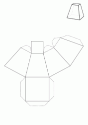 Costruzione di un tronco di piramide a base quadrata con cartoncino