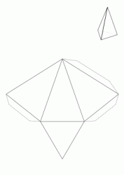 Costruzione di una piramide a base triangolare con cartoncino