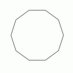 Figura geometrica piana - Decagono poligono a 10 lati