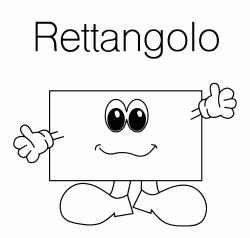 Il rettangolo figura geometrica per bambini