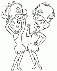 Wilma e Betty con i cappelli da bufalo