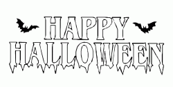 Scritta di Happy Halloween paurosa