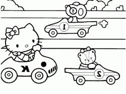 Hello Kitty in macchina
