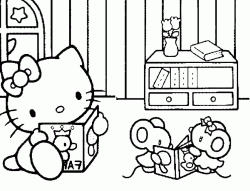 Hello Kitty legge un libro